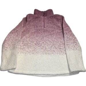 Buffalo Outdoors Workwear Women's 1/4 Zip‎ Sherpa Size M Purple Fade Pullover